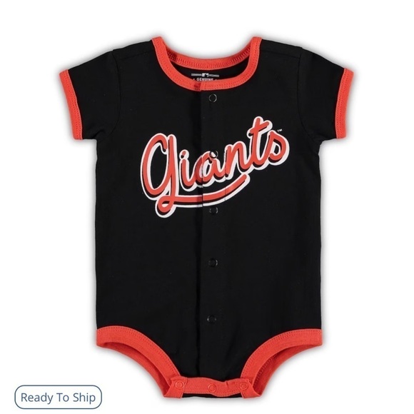 Mlb San Francisco Giants Infant Power Hitter Romper Black 12 mo.s Licensed NWT - Picture 1 of 7